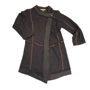 NWT - WindhorseChic Black Cardigan with Red Stitching